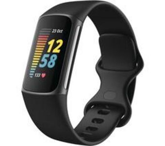 Currys PC World Fitbit charge 5 fitness tracker - black, universal offer