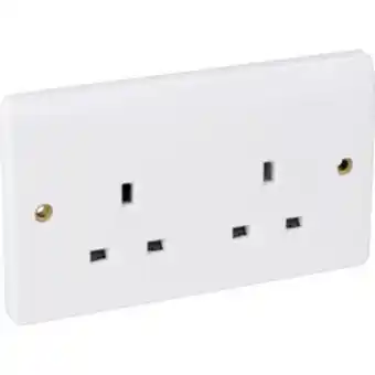 Toolstation Mk unswitched socket 2 gang 13a offer