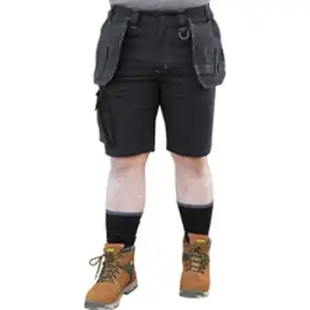 Toolstation Stanley fatmax carbondale full stretch holster pocket shorts 32" black offer