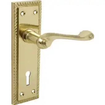 Toolstation Georgian scroll brass handle lock offer