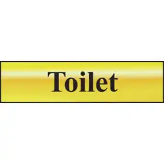 Toolstation Brass effect door sign toilet offer