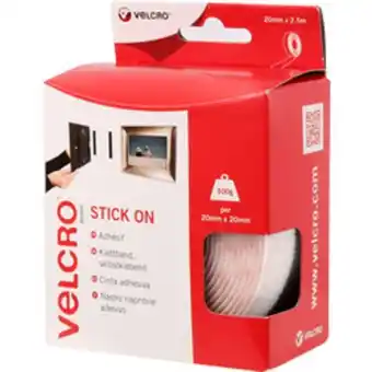 Toolstation Velcro stick on tape white 20mm x 2.5m offer