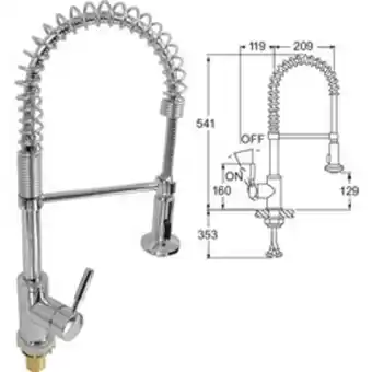 Toolstation Deva slinky mono mixer kitchen tap polished chrome offer