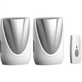 Toolstation Byron sentry wireless plug in door chime twin pack 100m offer