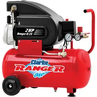Machine Mart Clarke ranger 8/25 7cfm 24litre 2hp air compressor (230v) offer