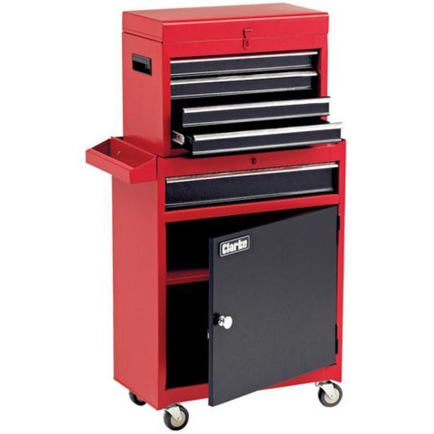 Clarke ctb5c 5 drawer combination tool chest & set offer at