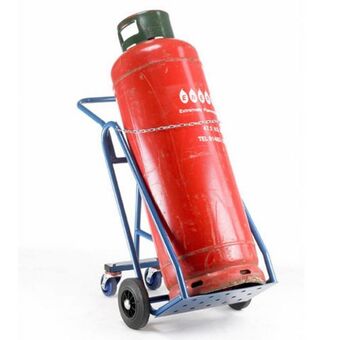 Machine Mart Barton 47kg propane cylinder trolley with rear wheels offer