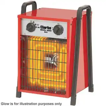 Machine Mart Clarke devil 6003 3kw industrial electric fan heater (230v) offer