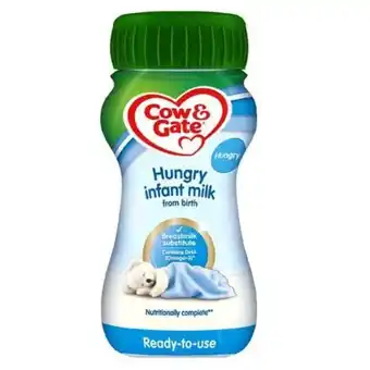 Lloyds Pharmacy Cow & gate hungry first baby milk formula liquid from birth 200ml offer