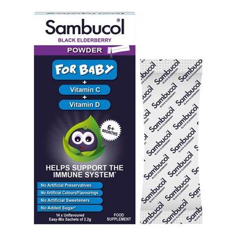 Lloyds Pharmacy Sambucol baby powder 14 sachets offer