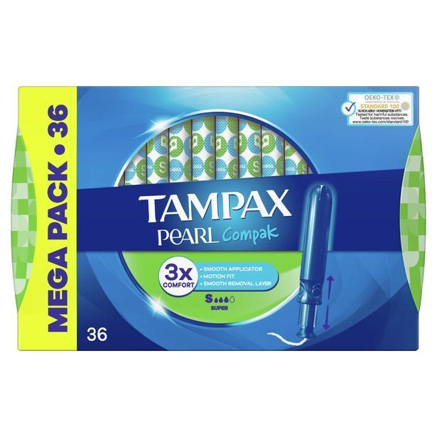 Always tampax compak pearl tampon super mega pack offer at Lloyds Pharmacy