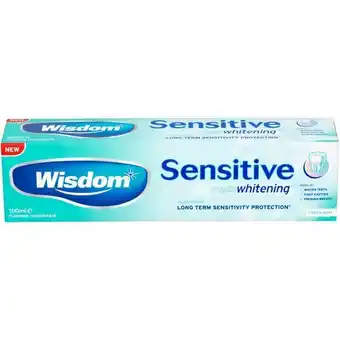 Lloyds Pharmacy Wisdom sensitive whitening toothpaste 100ml offer
