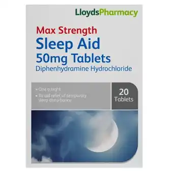 Lloyds Pharmacy Lloydspharmacy extra strength sleep aid tablets - 20 tablets offer