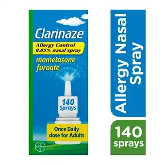 Lloyds Pharmacy Clarinaze allergy control nasal spray 140ct 18g offer