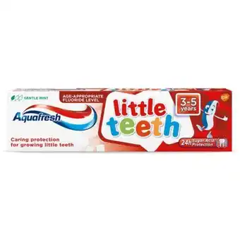 Lloyds Pharmacy Aquafresh little teeth fluoride toothpaste 3-5 years 50ml offer