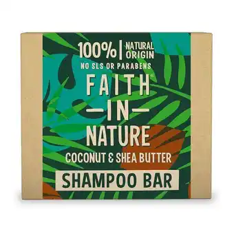 Lloyds Pharmacy Faith in nature coconut & shea butter shampoo bar 85g offer
