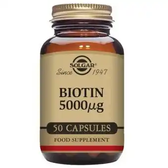Solgar biotin 5000mcg 50 vegetable capsules