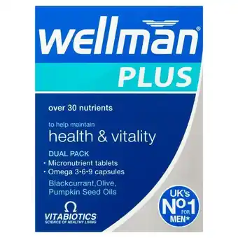 Lloyds Pharmacy Vitabiotics wellman plus tablets & capsules offer