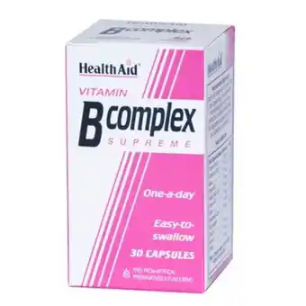 Lloyds Pharmacy Health aid vitamin b complex supreme 30 capsules offer