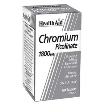 Lloyds Pharmacy Healthaid chromium picolinate 200ug tablets offer