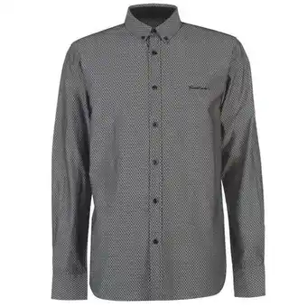 Sports Direct Pierre cardin yarn dye textured long sleeve shirt mens offer