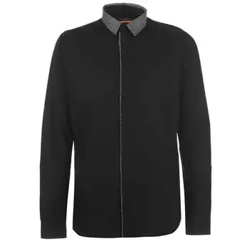 Sports Direct Pierre cardin jacquard collar long sleeve shirt mens offer