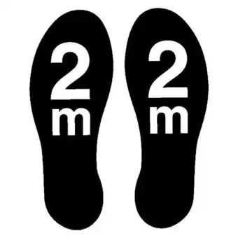 Euro Car Parts Social distance 'pair of feet' floor stickers x6 offer