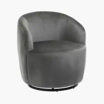 JYSK Armchair boeslunde swivel velvet grey offer