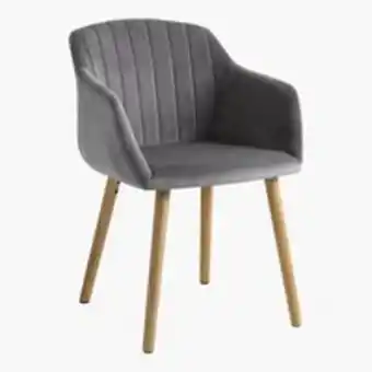 JYSK Dining chair adslev velvet greysave 22% offer