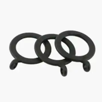 JYSK Curtain rings county 10 pack black offer