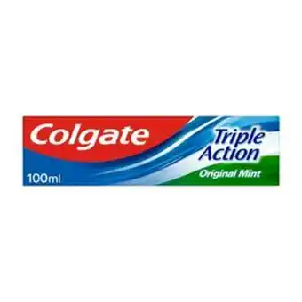 Sainsbury's Colgate triple action toothpaste 100ml offer
