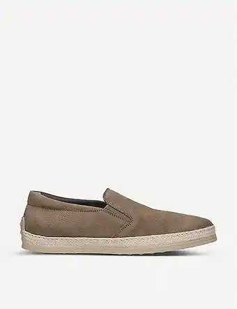Selfridges Tods raffia suede skate shoes offer