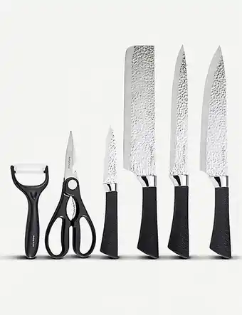 Selfridges Arthur price hammered stainless steel knife and cutlery set of six offer