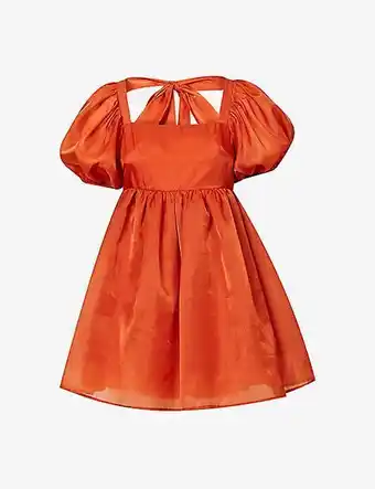 Selfridges Amy lynn bow-trim woven mini dress offer