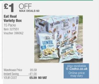 Costco Eat Real Variety Box offer