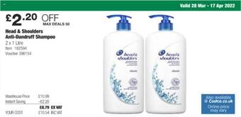 Costco Head & Shoulders Anti-Dandruff Shampoo offer