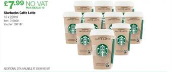 Costco Starbucks Caffe Latte offer