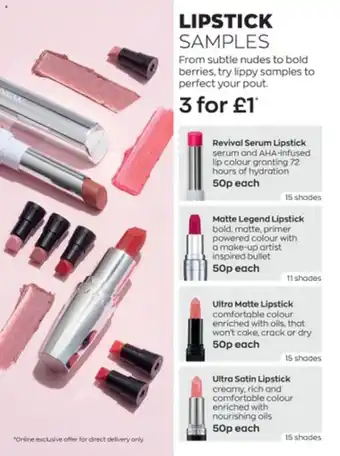 Avon Lipstick Samples offer