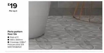 TradePoint Perla Pattern Floor Tile offer