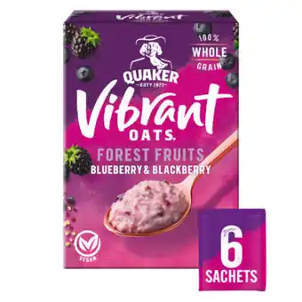 Asda Quaker Vibrant Oats Forest Fruits Porridge Sachets offer