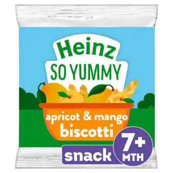 Asda Heinz Mango and Apricot Biscotti Snack 7+ Months offer