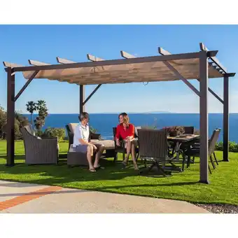Paragon Modena 12ft x 16ft (3.6 x 4.8m) Aluminium Pergola with Canopy