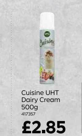 Bestway Cuisine Uht Dairy Cream offer