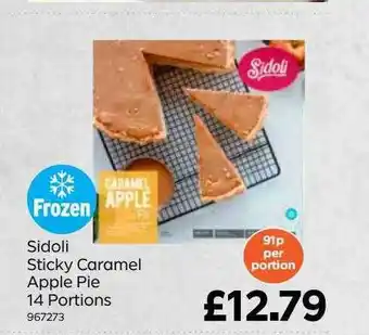 Bestway Sidoli Sticky Caramel Apple Pie 14 Portions Frozen offer