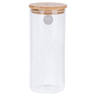 Tesco Hinch Round Storage Jar With Bamboo Lid 1.3L offer