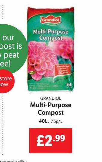 Lidl Grandiol Multi-purpose Compost offer