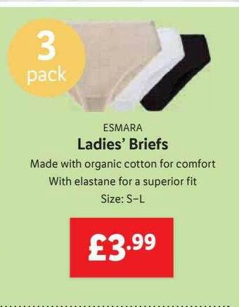 Lidl Esmara Ladies' Briefs offer