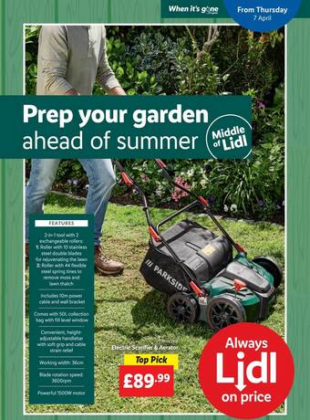 Lidl Electric Scarifier & Aerator offer