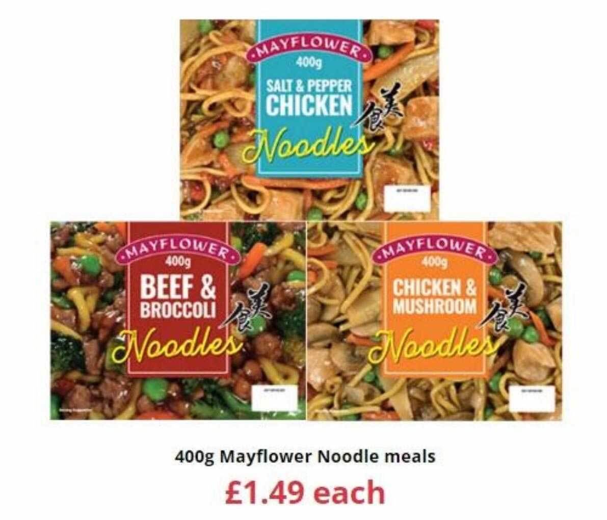 Mayflower Noodle Meals offer at Farmfoods