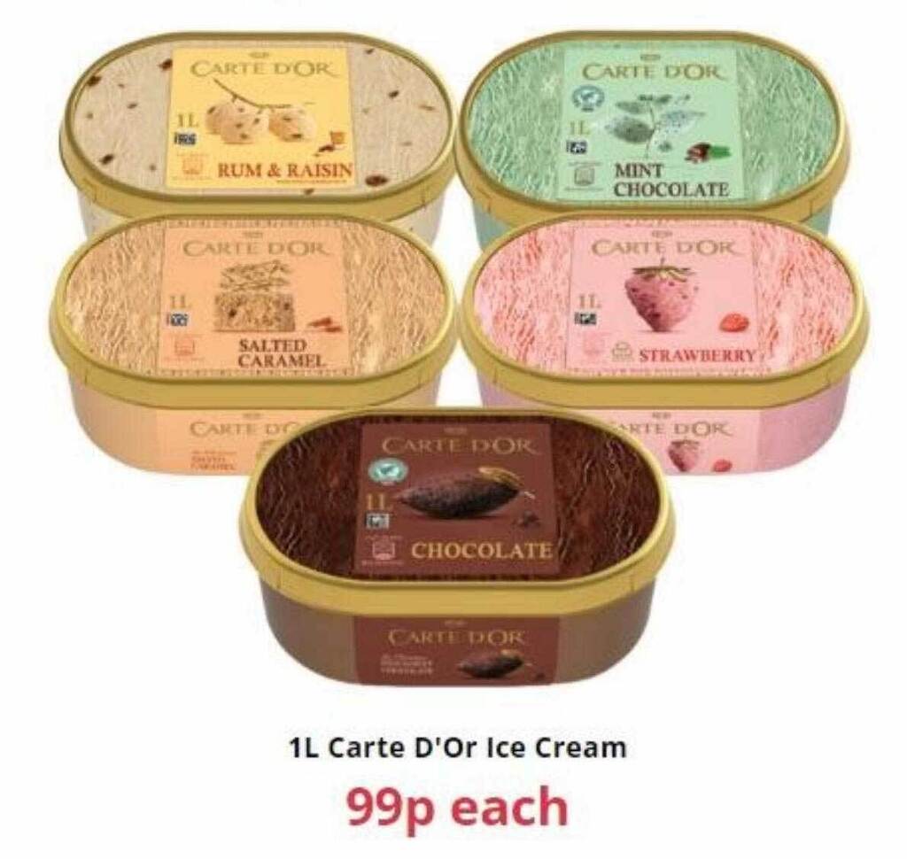 1l Carte D'or Ice Cream offer at Farmfoods